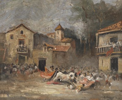 A Bullfight by Eugenio Lucas Velázquez
